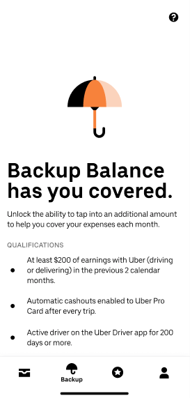 Uber Pro Card Backup Balance Tip Youtube